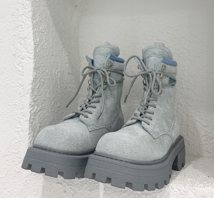 Women's Martin Lace-Up Mid-Heel Short Boots