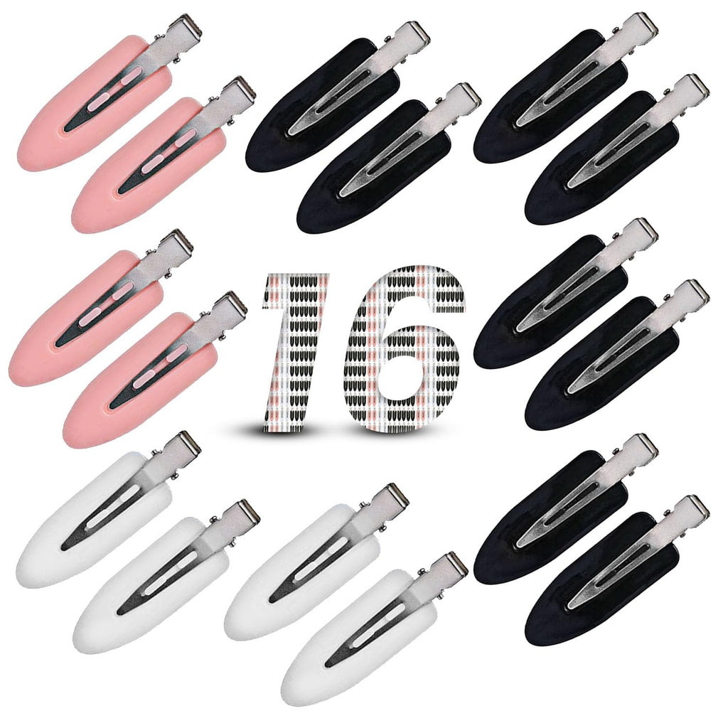16pcs Flat Hair Clips No Crease No Bend Make-up Styling Hairclips for Women Hairstyling Makeup Creaseless Beauty Duck Bill Cute Small Hair Clip