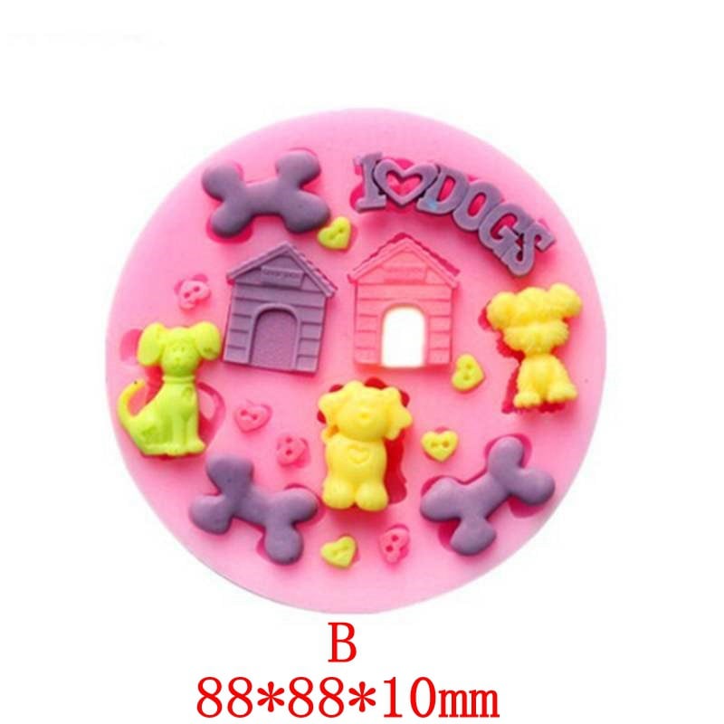 Dog Paw & Bone Silicone Fondant Mold