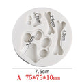 Dog Paw & Bone Silicone Fondant Mold