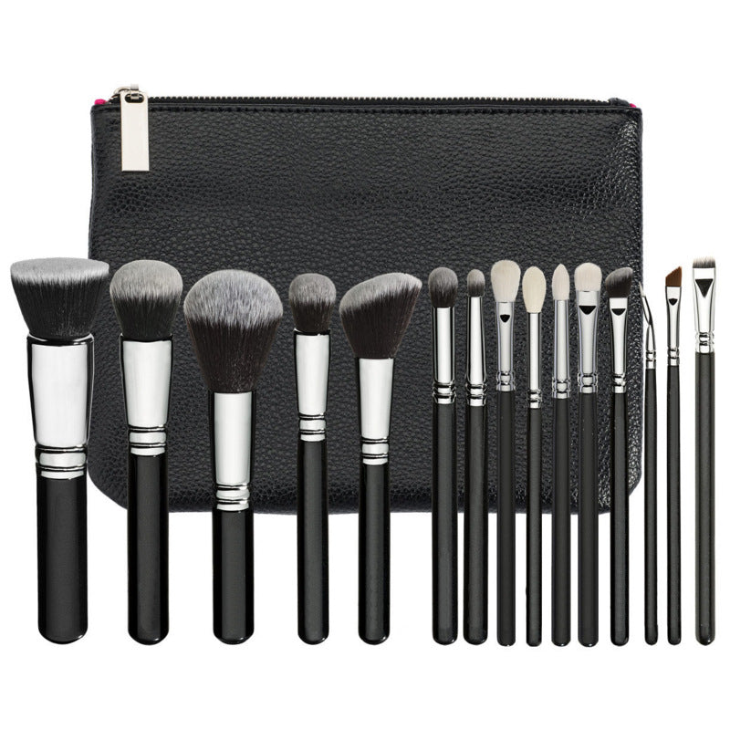 15-Piece Pink Rose Gold Makeup Brush Set