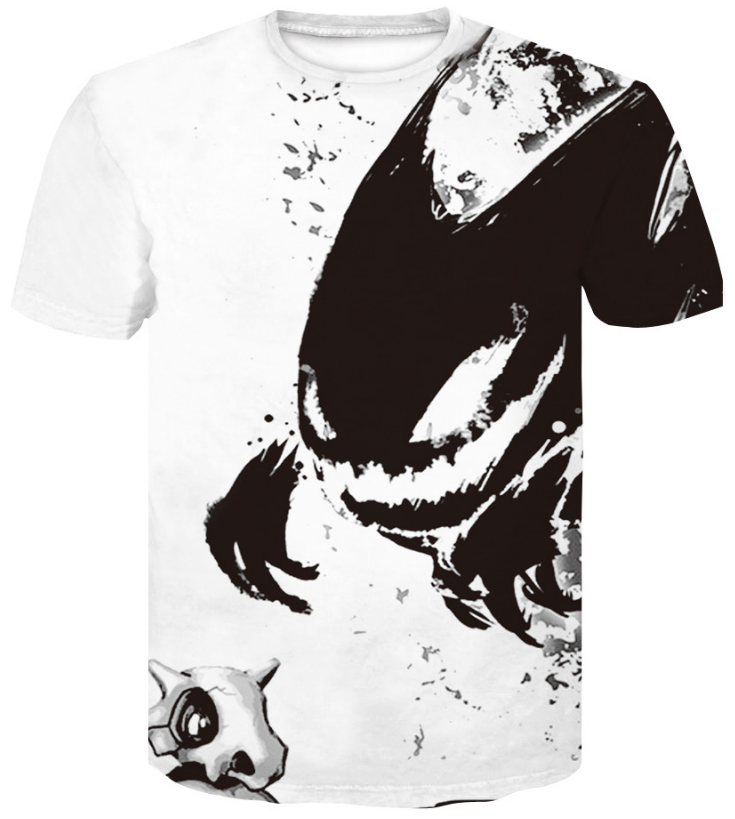 3D Skull Dinosaur Pattern Men's Streetwear T-Shirt