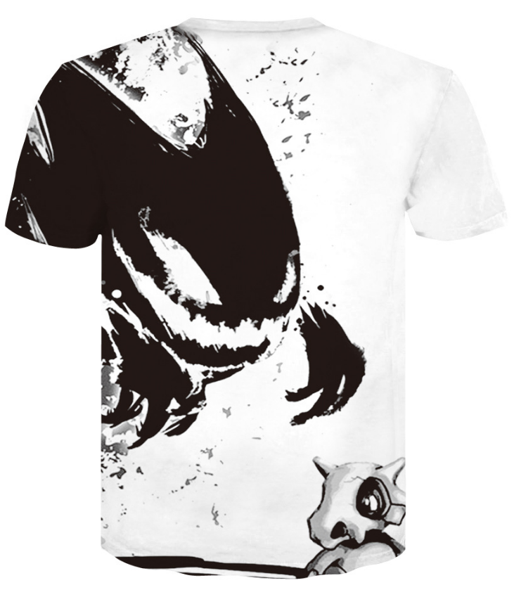 3D Skull Dinosaur Pattern Men's Streetwear T-Shirt