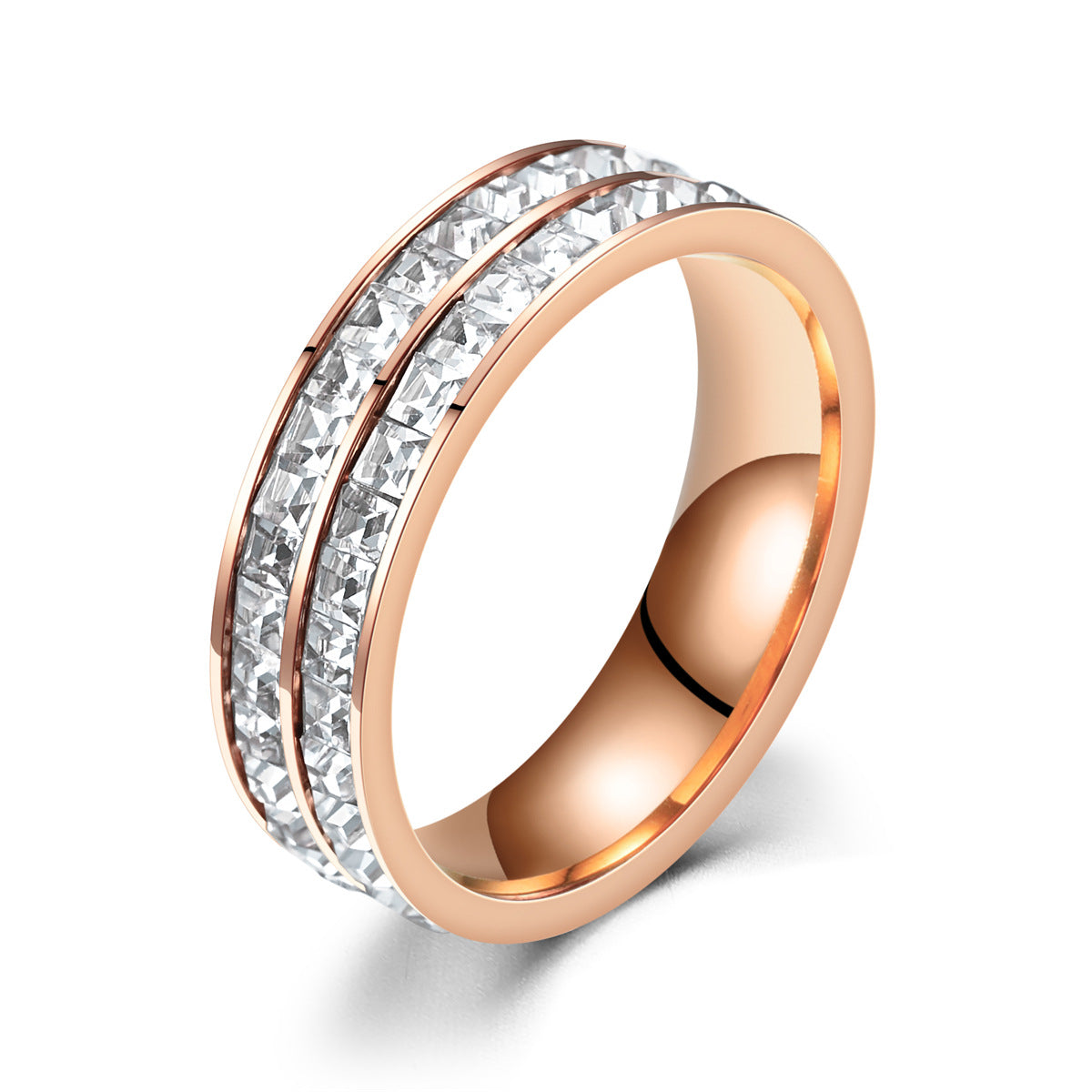 Small Square Diamond Starry Ring